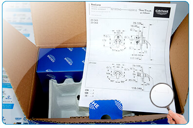 Гигиенический набор Grohe BauCurve 123072 коробка смесителя выскрыта