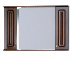 Шкаф-зеркало 100 см, коричневый, Misty Вояж 100 П-Воя04100-141Св