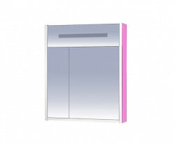 Шкаф-зеркало 65 см, розовый зеркальный, Misty Джулия 65 Л-Джу04065-1210