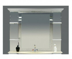 Зеркало 128 см, белый/глянец, Misty Мелиса 130 Л-Мел03130-0118