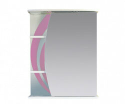 Шкаф-зеркало 60 см, розовый, правый, Misty Каролина 60 R П-Крл02060-295СвП