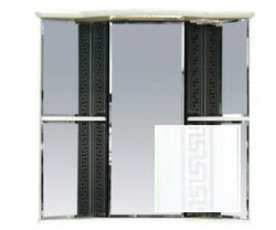 Шкаф-зеркало 60 см, белый фактурный, левый, угловой, Misty Олимпия 60 L П-Оли02060-012УгЛ