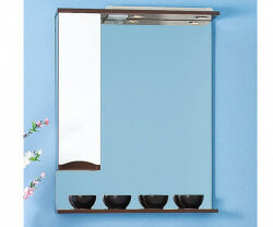 Зеркало-шкаф, венге/белый глянец, Бриклаер Токио 80 L 4627125411595