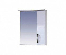 Шкаф-зеркало 55 см, белая пленка, правый, Misty Жасмин 55 R П-Жас02055-012СвП