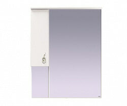 Шкаф-зеркало 65 см, белый, левый, Misty Неаполь 65 L П-Неа04065-011СвЛ