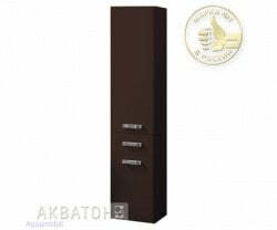 Шкаф-пенал, тёмно-коричневый, Акватон Америна 1A135203AM430