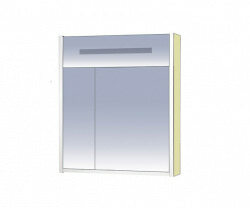 Шкаф-зеркало 65 см, бежевый зеркальный, Misty Джулия 65 Л-Джу04065-0310