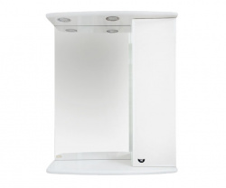 Шкаф-зеркало 55 см, белый, правый, Misty Астра 55 R Э-Аст04055-01СвП