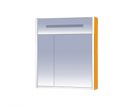 Шкаф-зеркало 65 см, оранжевый зеркальный, Misty Джулия 65 Л-Джу04065-1310
