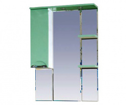 Шкаф-зеркало 75 см, салатовая эмаль, левый, Misty Кристи 75 L П-Кри02075-071СвЛ
