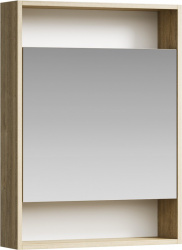 Шкаф-зеркало 60 см, дуб балтийский, Aqwella Сити SIT0406DB