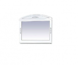 Зеркало 75 см, белый с серебром, Misty Рига 75 П-Риг02075