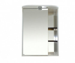 Шкаф-зеркало 80 см, белый/венге, левый, Misty Венера 80 L П-Внр04080-25СвЛ