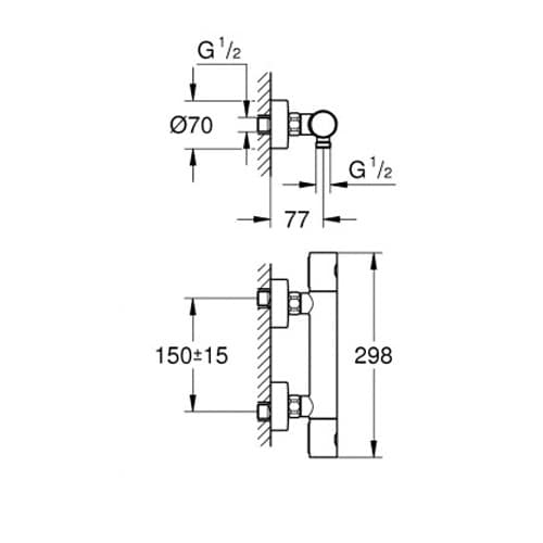 Фотография товара Grohe Grohtherm 1000 Cosmopolitan M 34065DC2Gr