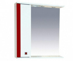 Шкаф-зеркало 70 см, красный, левый, Misty Палермо 70 L П-Пал04070-261СвЛ