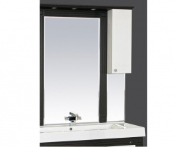 Шкаф-зеркало 90 см, белый/венге, правый, Misty Марсель 90 R П-Мрс02090-252П