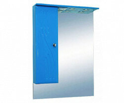 Шкаф-зеркало 60 см, голубой, левый, Misty Мисти 60 L Э-Мис02060-06СвЛ