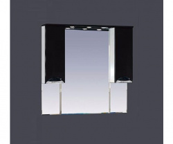 Шкаф-зеркало 105 см, черная пленка, Misty Жасмин 105 П-Жас02105-022Св