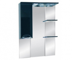 Шкаф-зеркало 75 см, чёрная эмаль, левый, Misty Жасмин 75 L П-Жас02075-021СвЛ