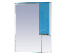 Шкаф-зеркало 65 см, голубая эмаль, правый, Misty Жасмин 65 R П-Жас02065-061СвП