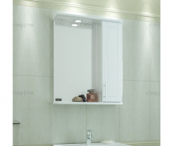 Шкаф-зеркало 59 см, белый, правый, СаНта Дублин 60 R 123002