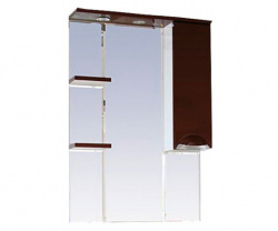 Шкаф-зеркало 75 см, коричневая эмаль, правый, Misty Жасмин 75 R П-Жас02075-141СвП