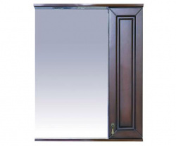 Шкаф-зеркало 55 см, венге, правый, Misty Лига 55 R П-Лиг02055-141П