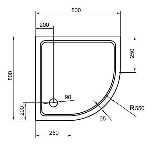 Фотография товара Cezares Tray TRAY-M-R-80-550-35-W