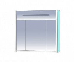 Шкаф-зеркало 85 см, голубой зеркальный, Misty Джулия 85 Л-Джу04085-0610