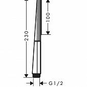 Душевая лейка, 100 мм, 1 струя, шлифованны черный, Hansgrohe Rainfinity 26866340