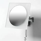 Зеркало косметическое 20 см, с подсветкой, увеличением, WasserKraft K-1008