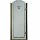 Душевая дверь в нишу 90 см, профиль бронза, правая, Cezares RETRO-B-1-90-PP-Br-R