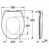 Сидение с крышкой Grohe Bau Ceramic 39492000