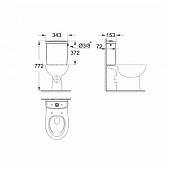 Бачок для унитаза, боковая подводка Grohe Bau 39437000