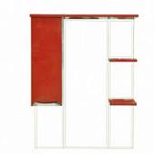 Шкаф-зеркало 75 см, красная пленка, левый, Misty Жасмин 75 L П-Жас02075-042СвЛ