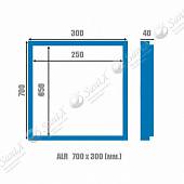 Алюминиевый люк под плитку невидимка, присоска, 70 х 30 Люкер, АЛР 70/30