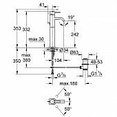 Смеситель для раковины (д.к) Grohe Allure 32760000