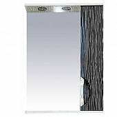 Шкаф-зеркало 55 см, белый/черный, правый, Misty Лорд 55 R П-Лрд04055-232СвП