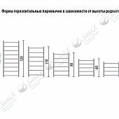 Полотенцесушитель водяной 80х40, хром Quadro Л 90 80/40