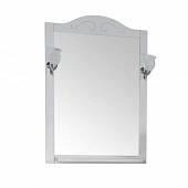 Зеркало ASB-Woodline Флоренция 65 белый/патина серебро