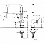 Смеситель для кухни, черный матовый, Hansgrohe Talis M54 72844670