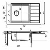 Мойка гранитная Florentinа Липси 780 Р черный 20.275.D0780.102
