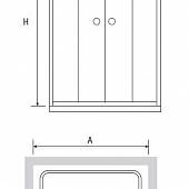 Душевая дверь в нишу 180 см, проф. хром, RGW Classic CL-10 04091018-11