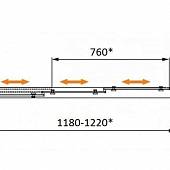 Душевая дверь в нишу 120 см, профиль хром, Cezares FAMILY-BF-3-120-C-Cr-M