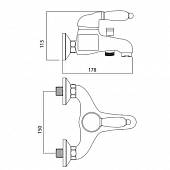 Смеситель для ванны с гарнитуром, хром M&Z Desy DSY00503