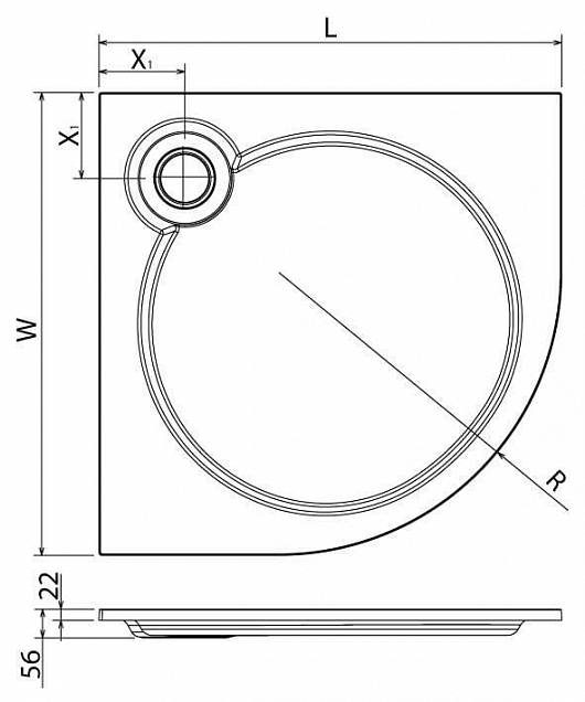 Фотография товара Cezares Tray TRAY-S-R-80-550-56-NR