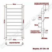 Полотенцесушитель водяной 120х50, хром НИКА Trapezium ЛТ