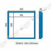 Стальной люк под плитку нажимной, 30 х 20 Люкер Серия К 30/20