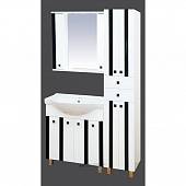 Шкаф-зеркало 80 см, черный, Misty Палермо 80 П-Пал04080-231Св