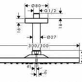 Верхний душ 30 см, Hansgrohe Raindance E 26250670